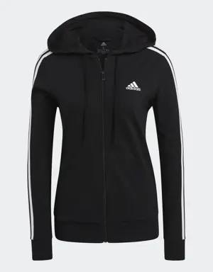 Adidas Essentials 3-Stripes Full-Zip Hoodie