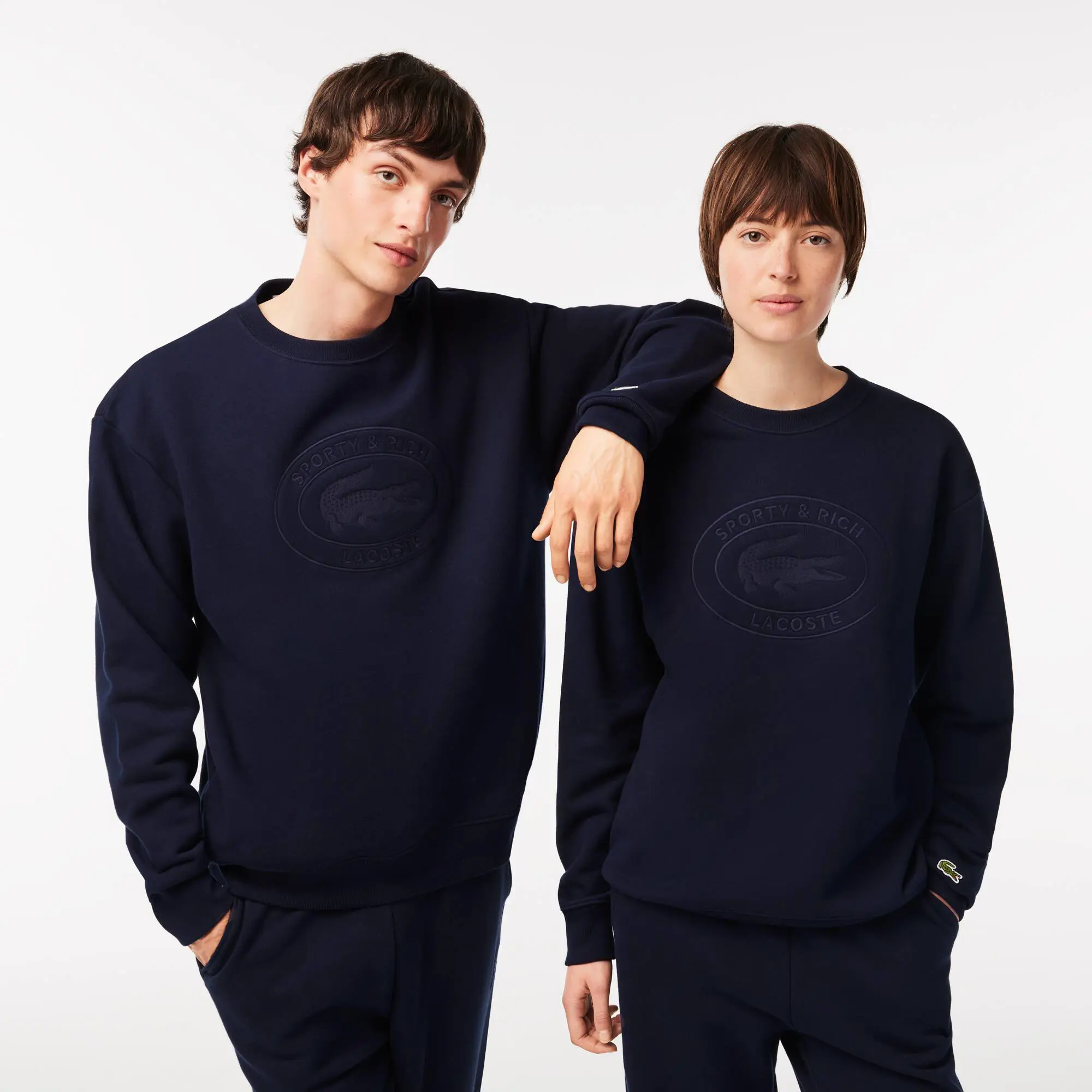 Lacoste x Sporty & Rich Embroidered Sweatshirt. 1