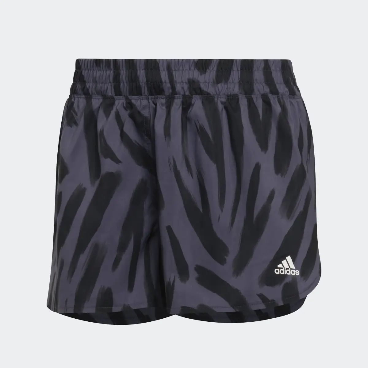 Adidas Run Icons Allover Print Running Shorts. 1