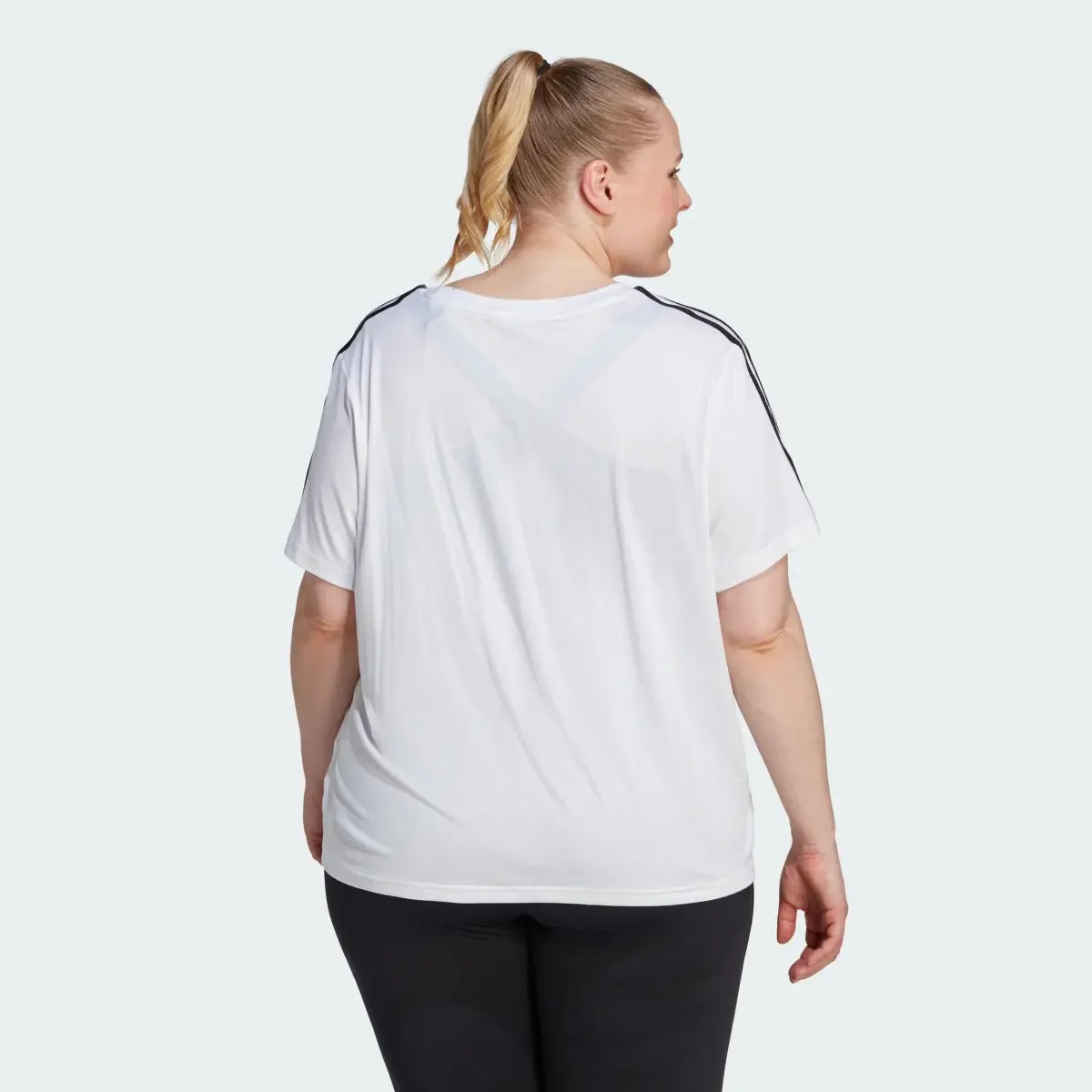 Adidas AEROREADY Train Essentials 3-Stripes T-Shirt (Plus Size). 3