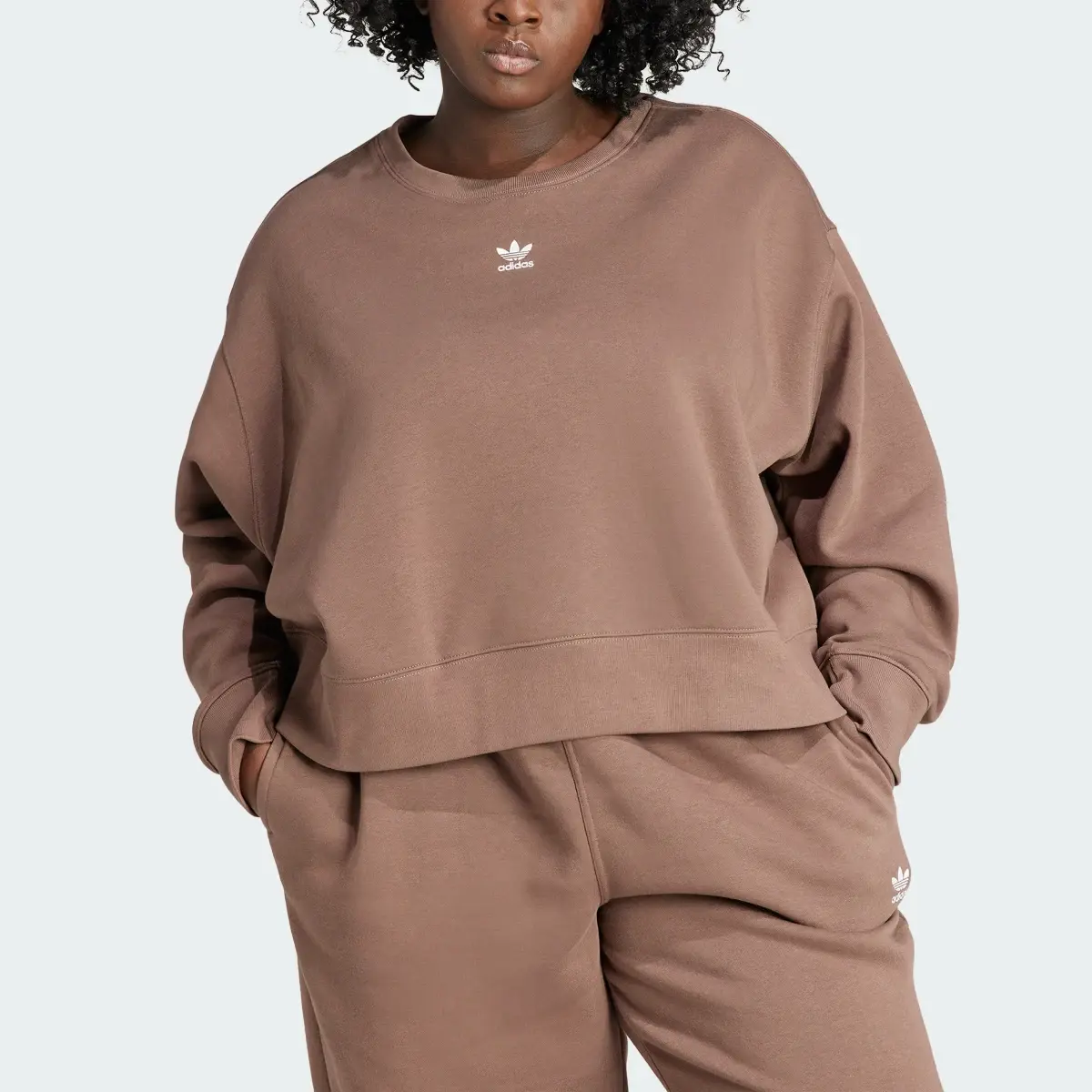 Adidas Adicolor Essentials Crew Sweatshirt (Plus Size). 1