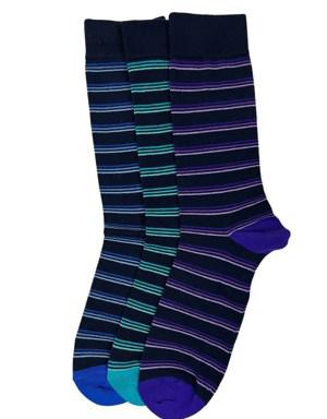 3'lü Paket Erkek Soket Çorap Desenli
