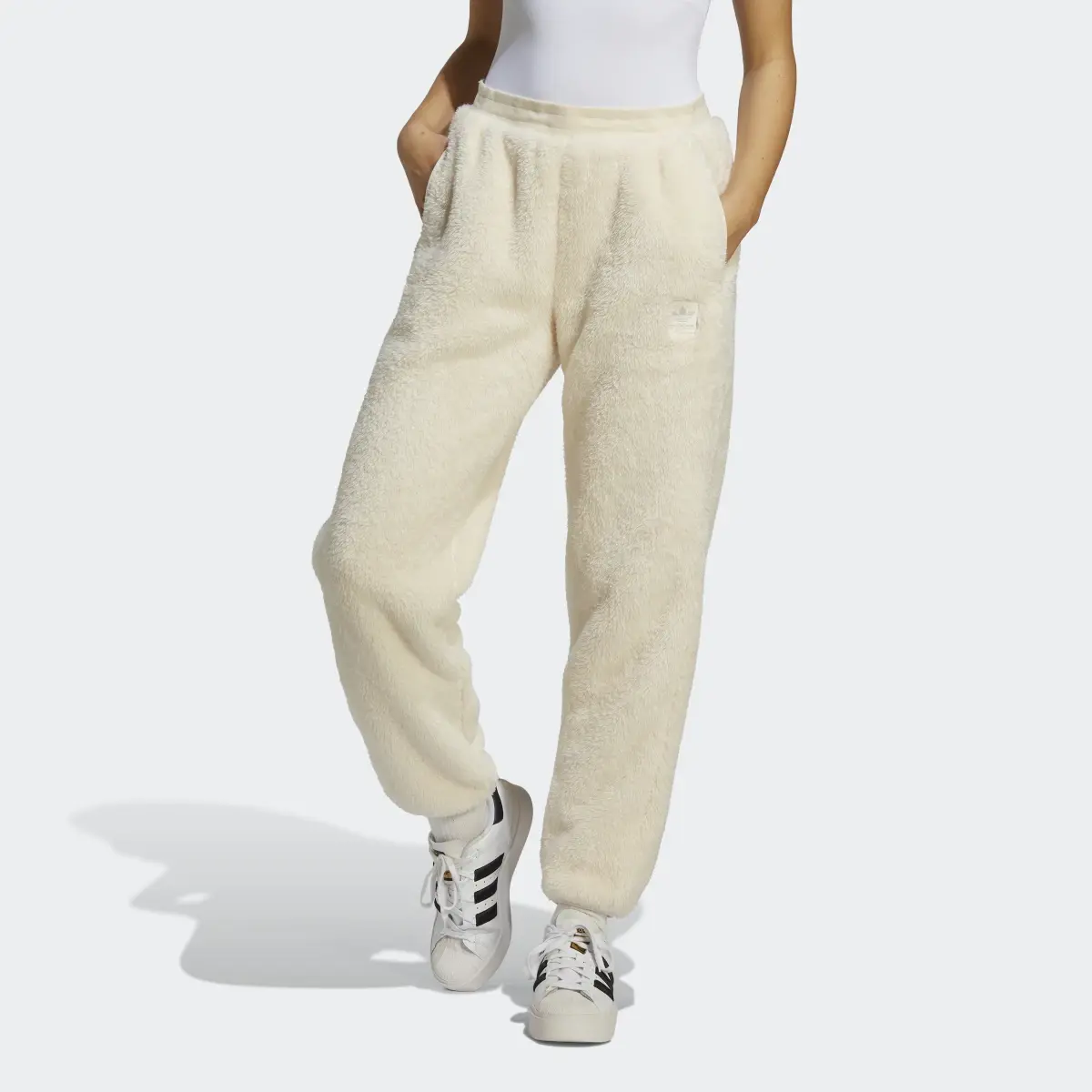Adidas Essentials+ Fluffy Teddy Pants. 1