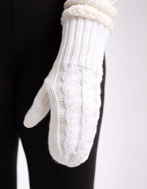 White - Cozy Lined Mittens