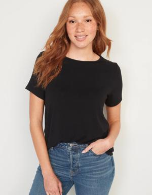 Old Navy Luxe Crew-Neck T-Shirt black