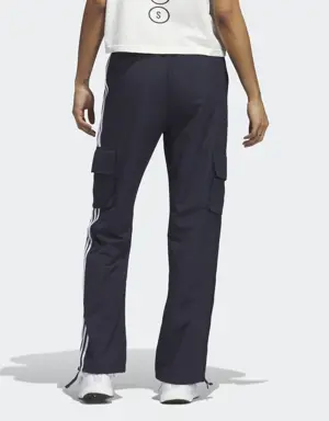 3-Stripes Cargo Pants With Chenille Flower Patches