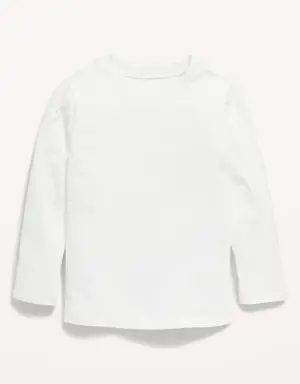Old Navy Unisex Long-Sleeve T-Shirt for Toddler white