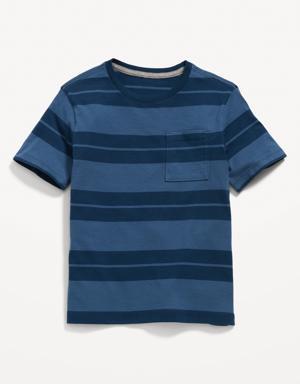 Old Navy Softest Short-Sleeve Striped Pocket T-Shirt for Boys blue