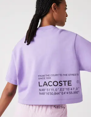 Lacoste T-shirt femme oversize Lacoste en piqué double-face