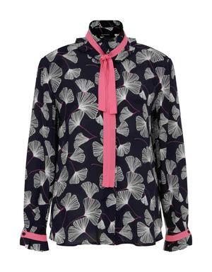 Pink Tie Collar Floral Shirt