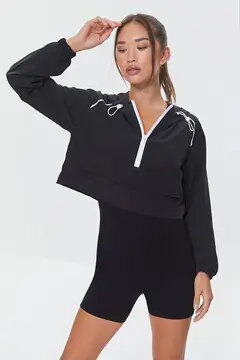 Forever 21 Forever 21 Active Cropped Anorak Black. 2