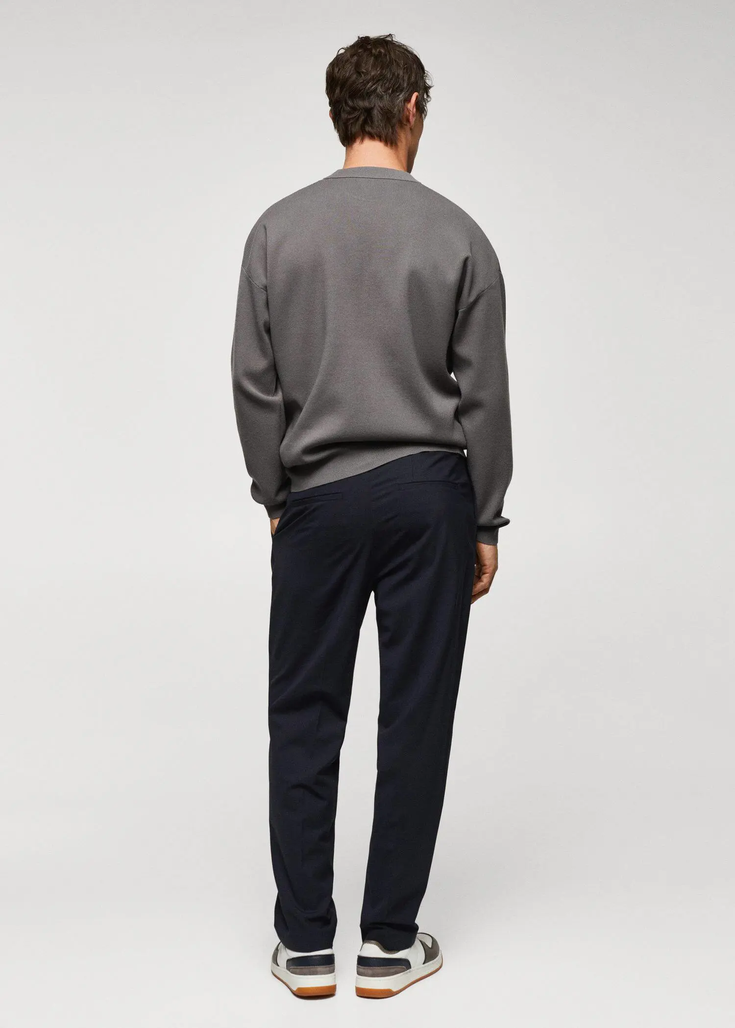 Mango Relaxed-fit wool trousers. 3