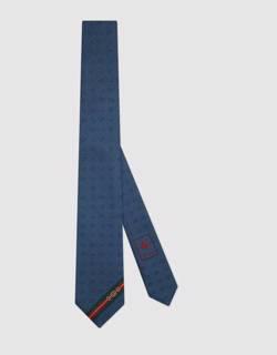 Double G and Horsebit jacquard silk tie