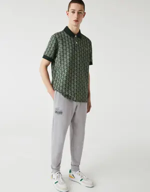 Lacoste Men's Crocodile Branding Cotton Fleece Joggers