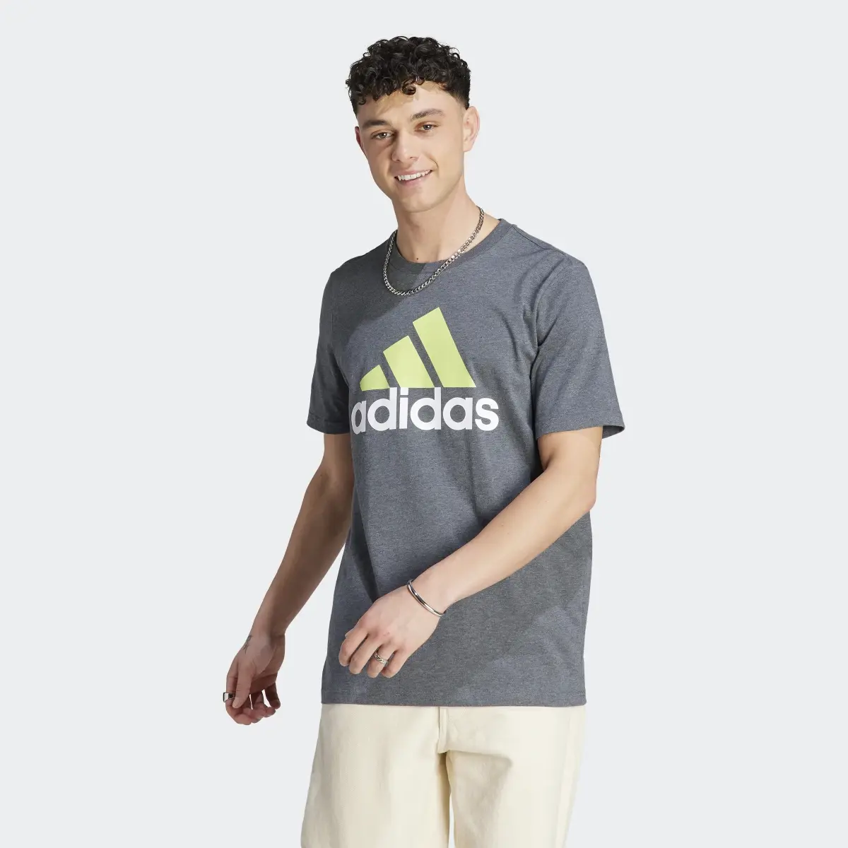 Adidas Essentials Single Jersey Big Logo Tee. 2