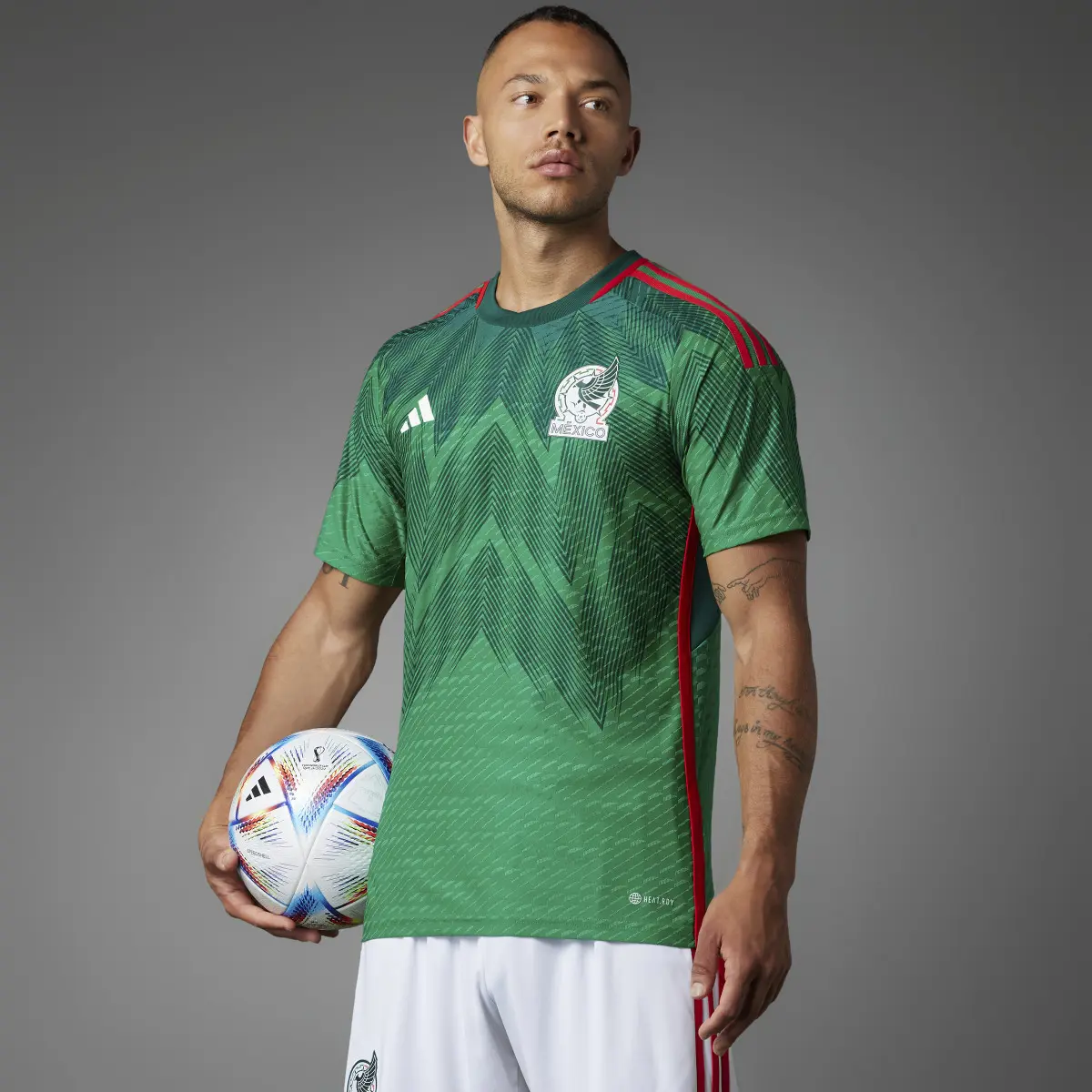 Adidas Mexico 22 Home Authentic Jersey. 1