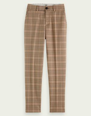 The Lowry mid-rise slim fit checked trousers