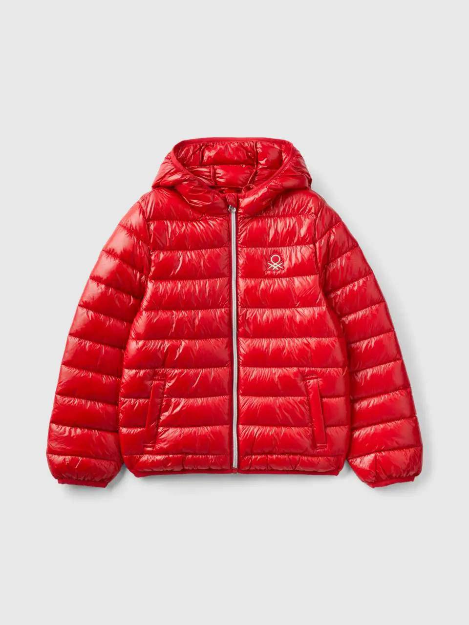 Benetton puffer jacket with hood. 1