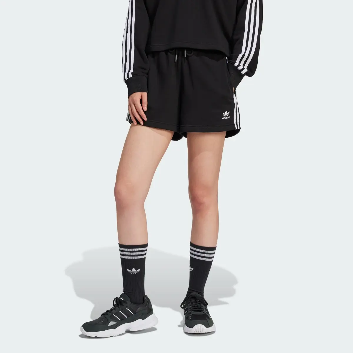 Adidas Adicolor 3-Stripes French Terry Shorts. 1