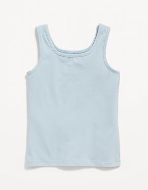 Old Navy Solid Fitted Tank Top for Girls blue