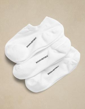 Solid No-Show Sock 3-Pack white