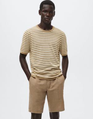 Striped linen T-shirt