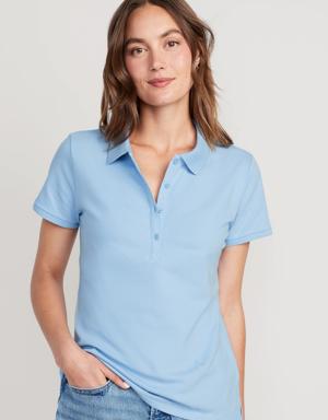 Old Navy Uniform Pique Polo Shirt for Women blue