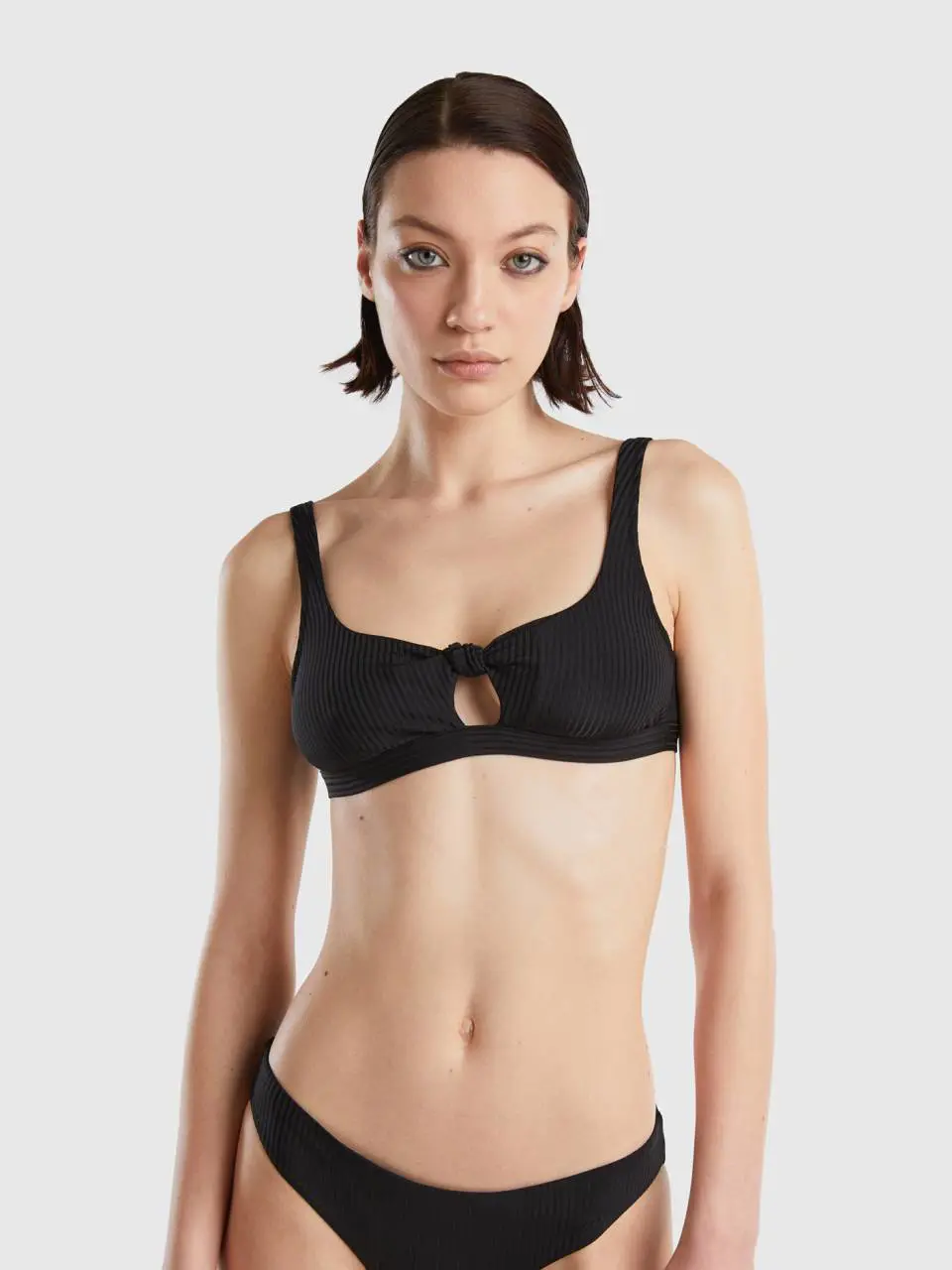 Benetton brassiere bikini top in recycled nylon. 1
