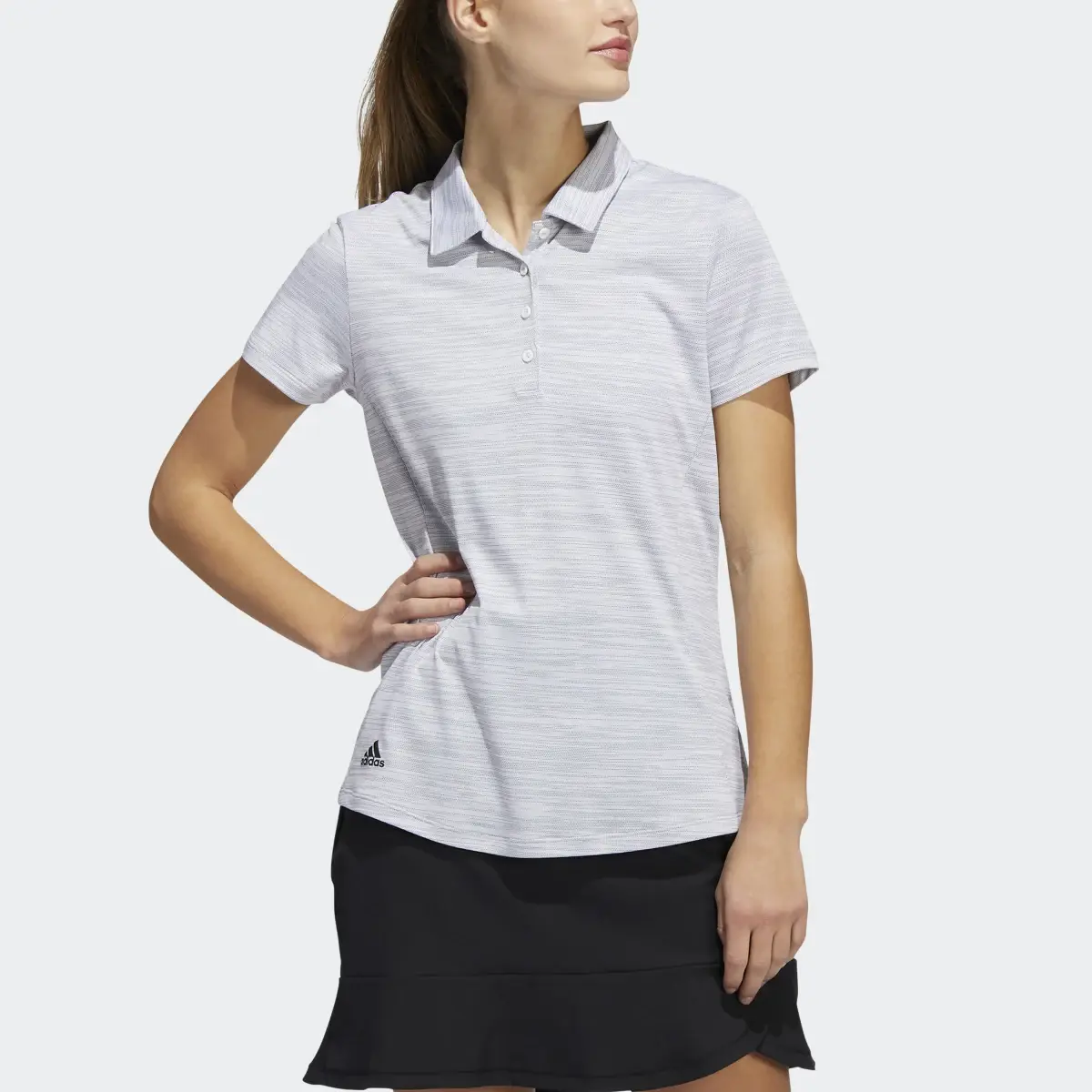Adidas Space-Dyed Short Sleeve Polo Shirt. 1