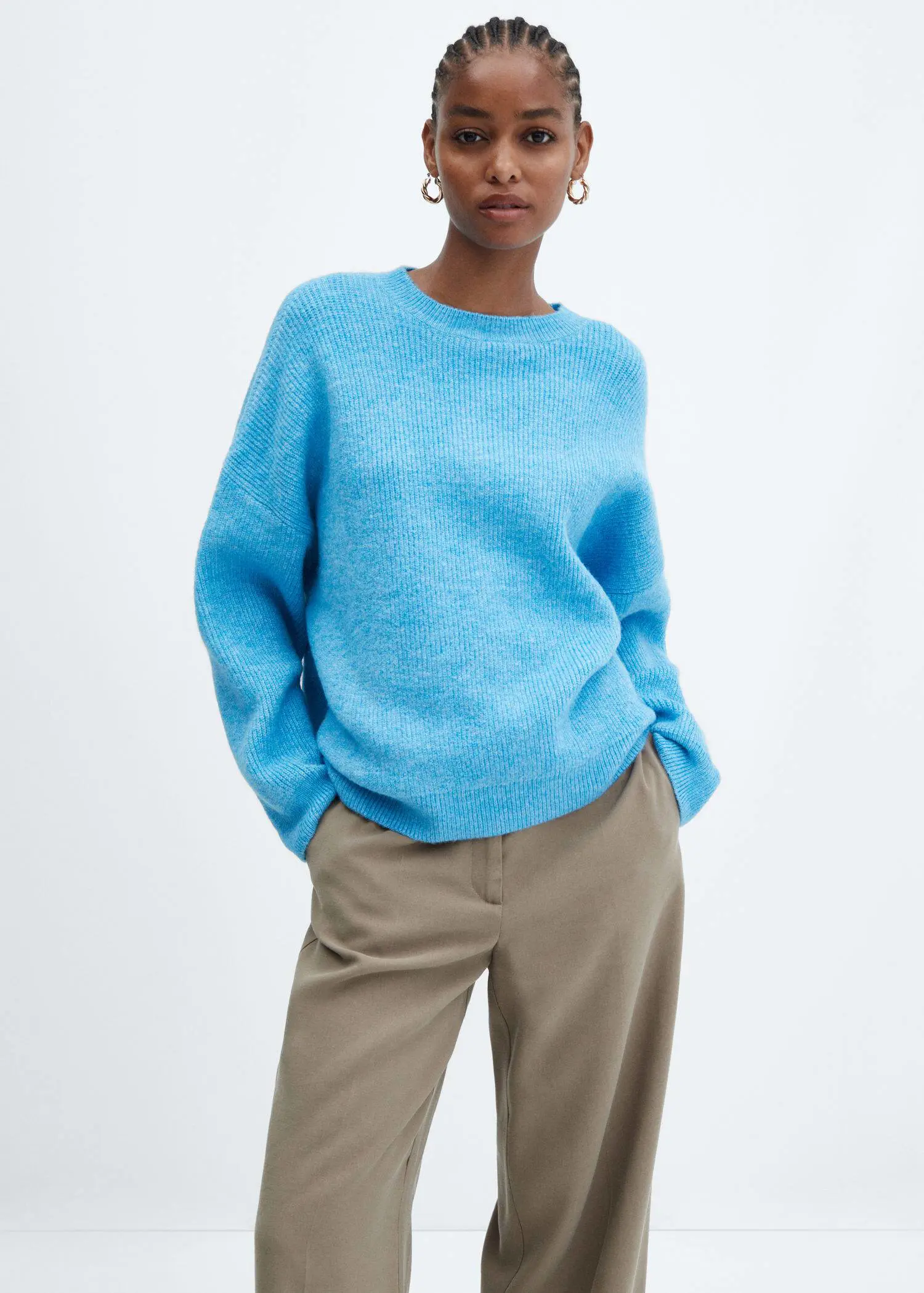 Mango Oversized sweater with dropped shoulders. 2