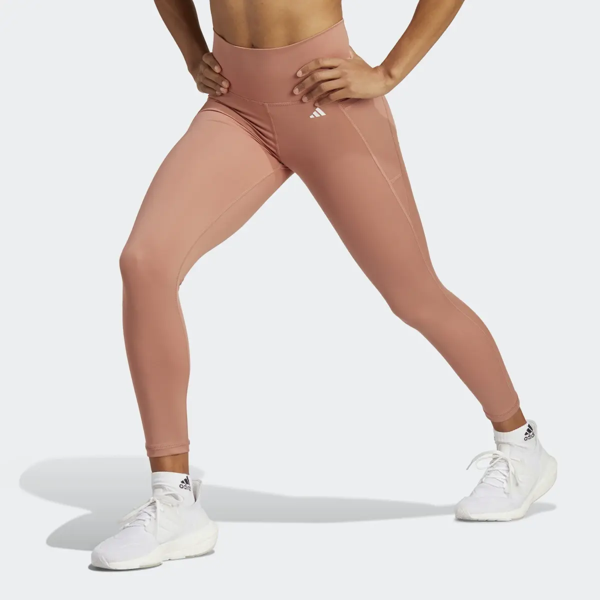 Adidas Optime Stash Pocket High-Waisted 7/8 Leggings. 1