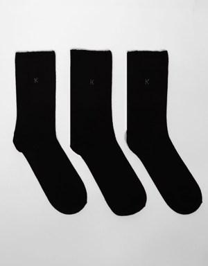 3'lü Paket Melissa Modal Kadın Çorap Siyah/Siyah/Siyah