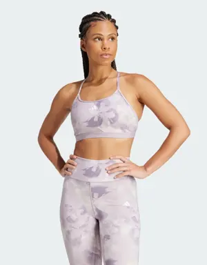 Adidas Brassière de training imprimé floral tie-dye Aeroreact Essentials Maintien léger. 2 Adidas Brassière de training imprimé floral tie-dye Aeroreact Essentials Maintien léger. 2