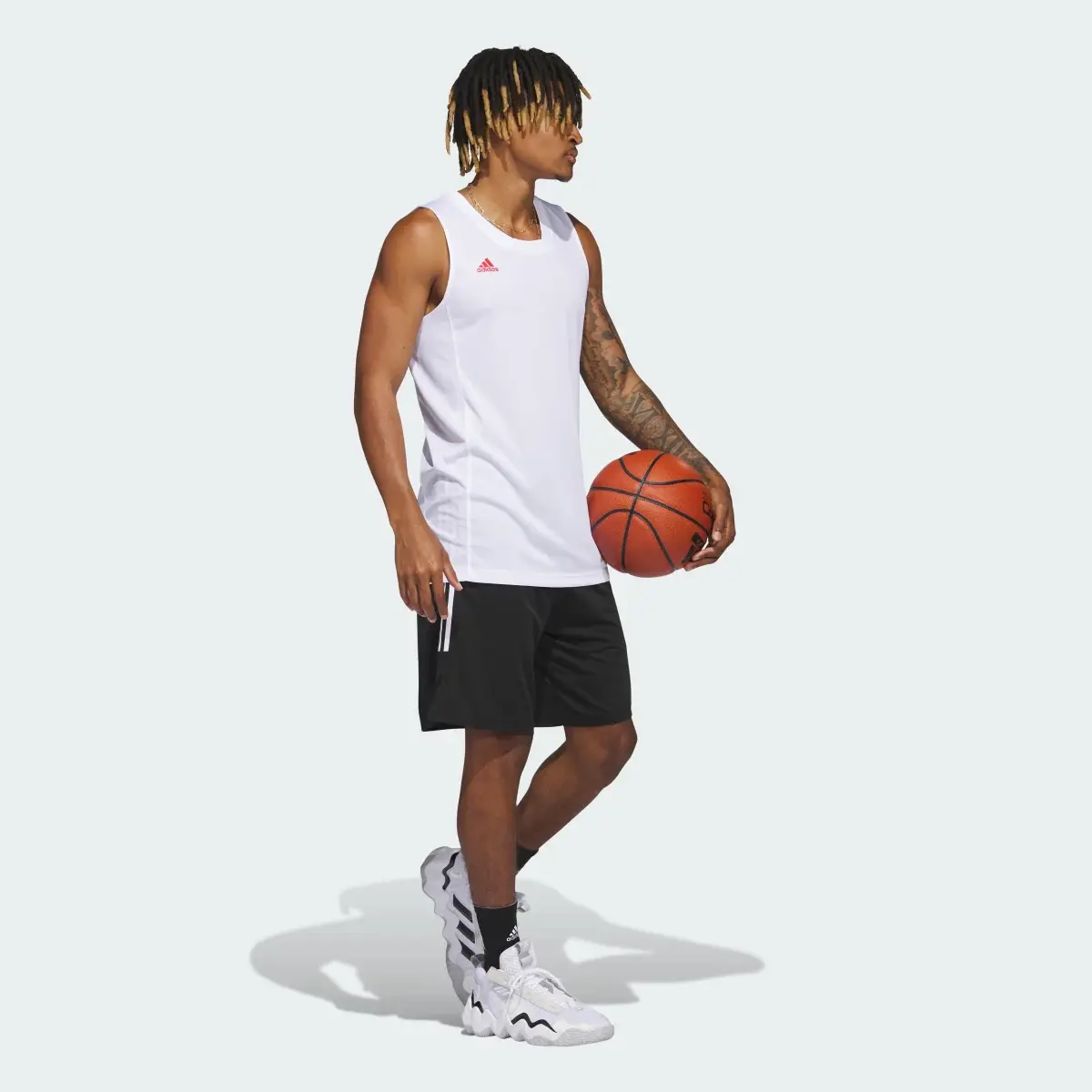 Adidas Legends 3-Stripes Basketball Shorts. 3