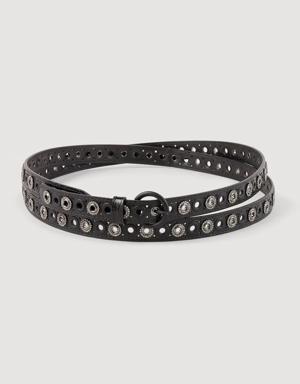 Leather belt with eyelets Login to add to Wish list