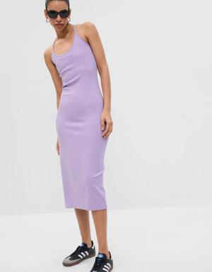 Gap Modern Convertible Strap Midi Dress purple