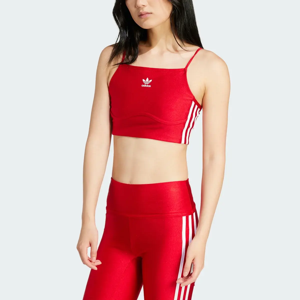 Adidas 3-Stripes Bra Long-Sleeve Top. 1