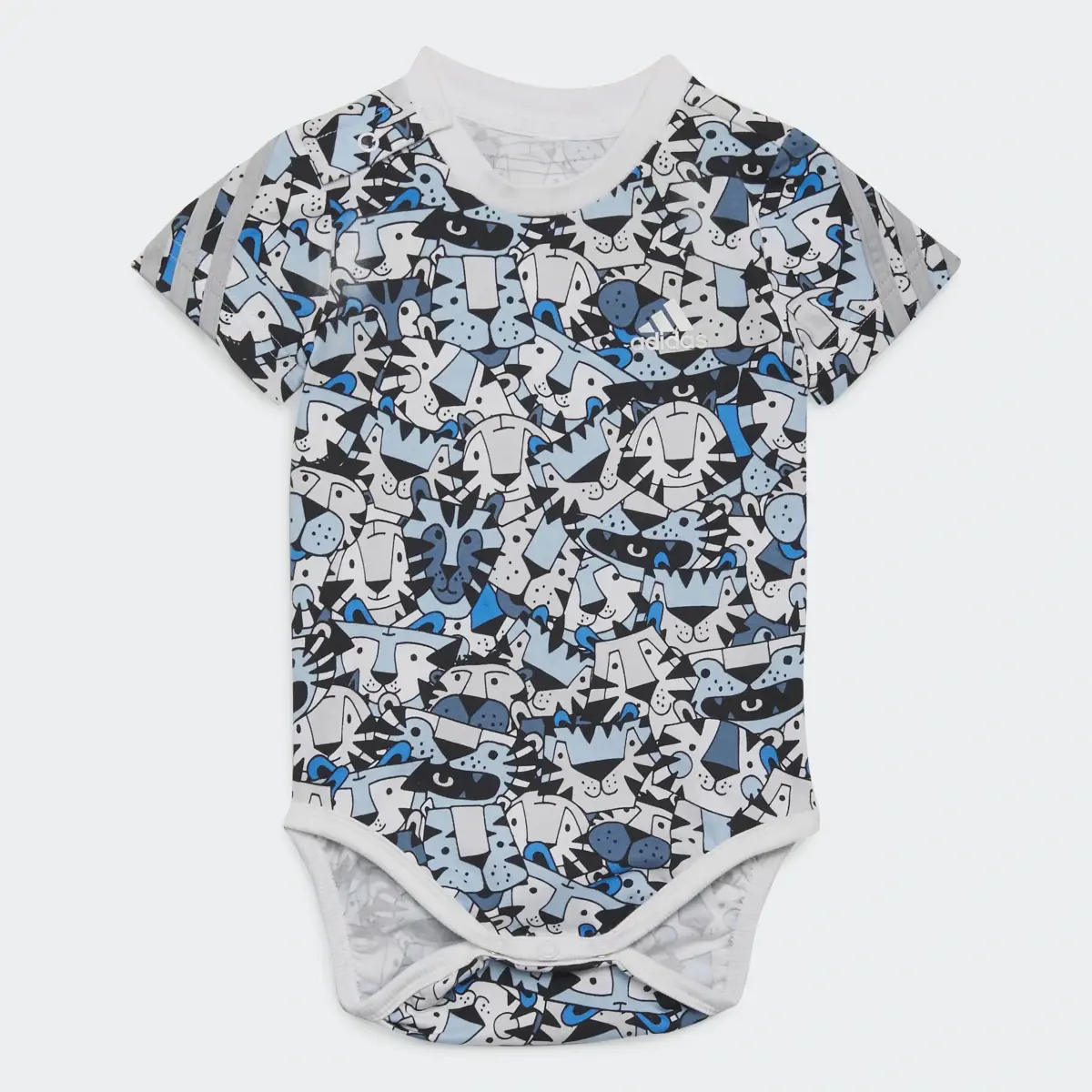 Adidas Babygro e Babete 3-Stripes. 3