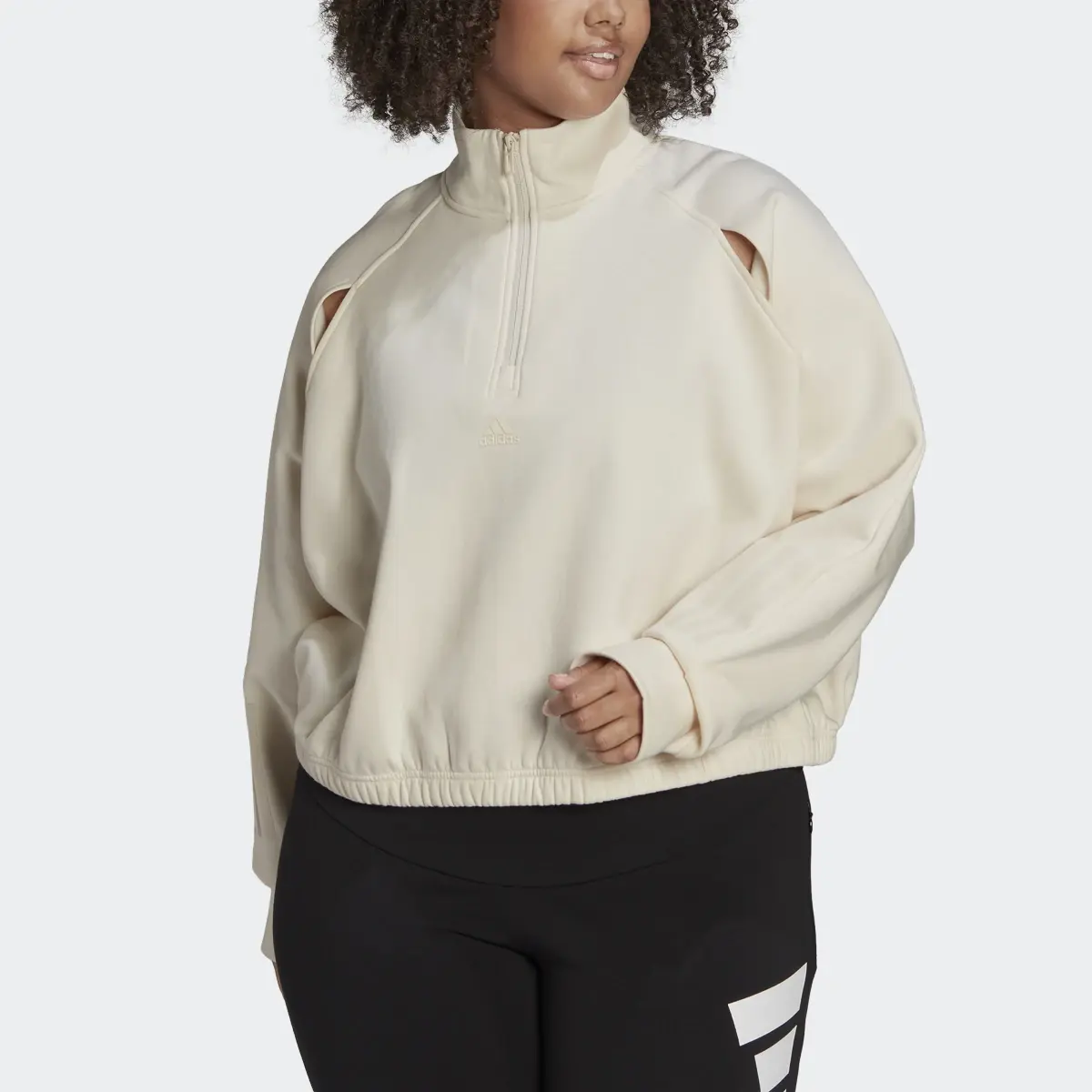 Adidas Camisola em Fleece Hyperglam (Plus Size). 1