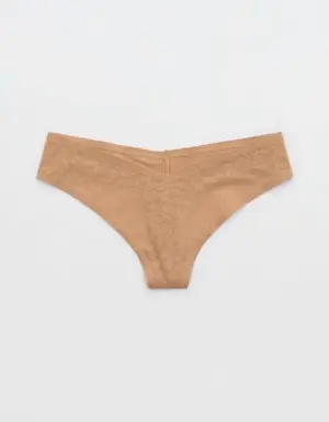 SMOOTHEZ Lace No Show Thong Underwear