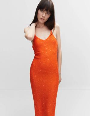 Knitted dress with sequin detail