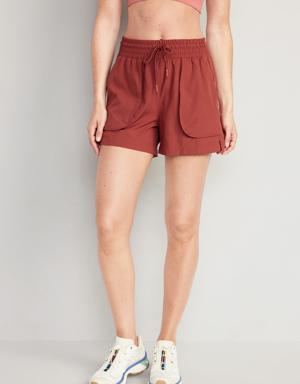 Old Navy High-Waisted StretchTech Shorts for Women -- 4-inch inseam pink
