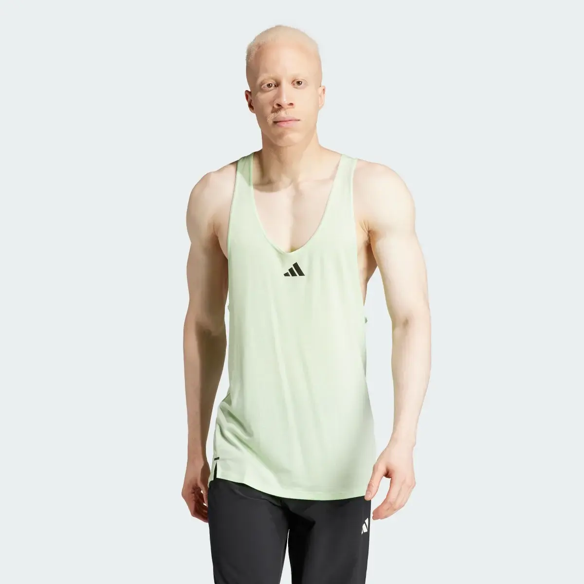 Adidas Camiseta sin mangas Workout Stringer. 2