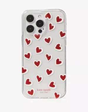 Hearts Glitter iPhone 14 Pro Max Case