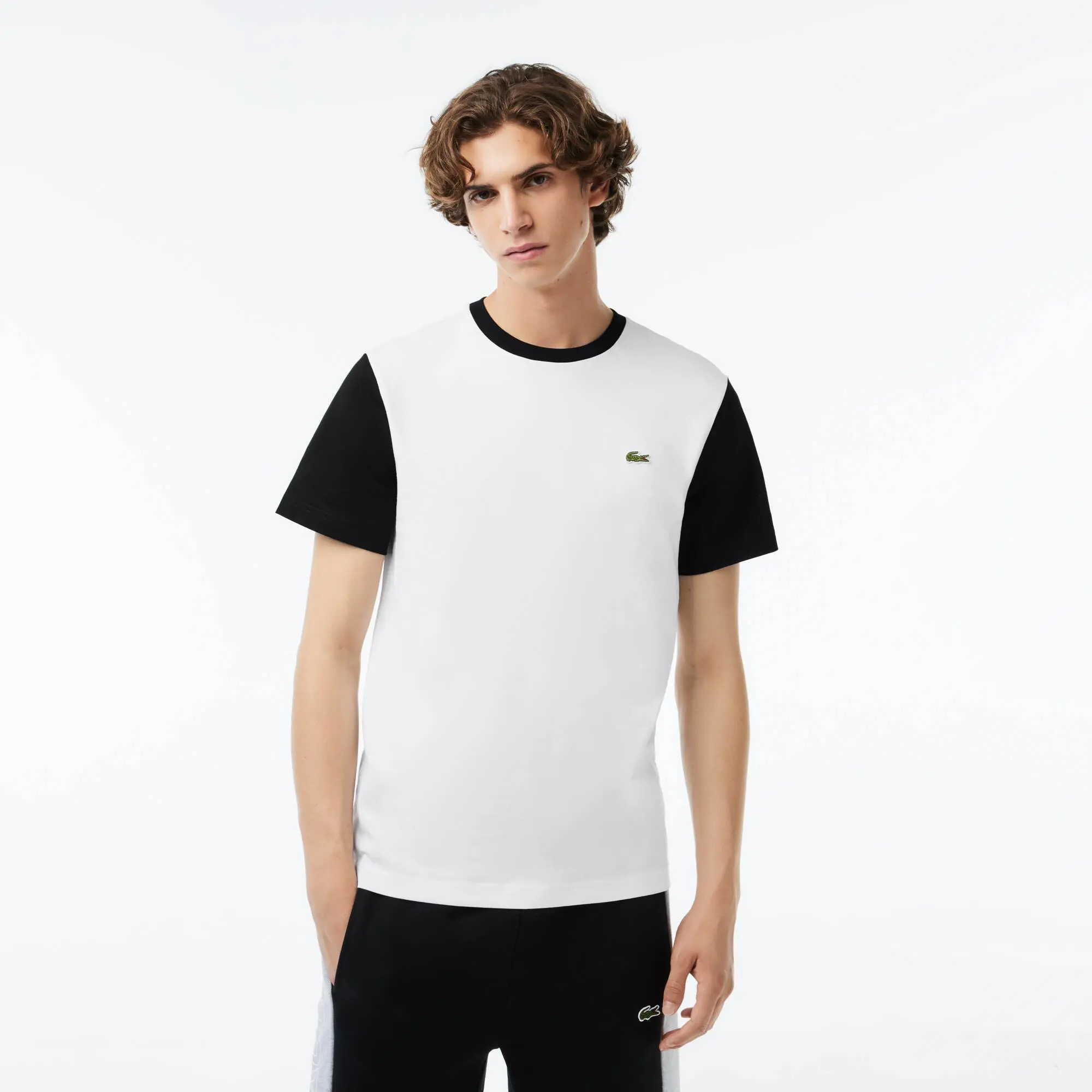 Lacoste Camiseta regular fit de punto con diseño color block. 1