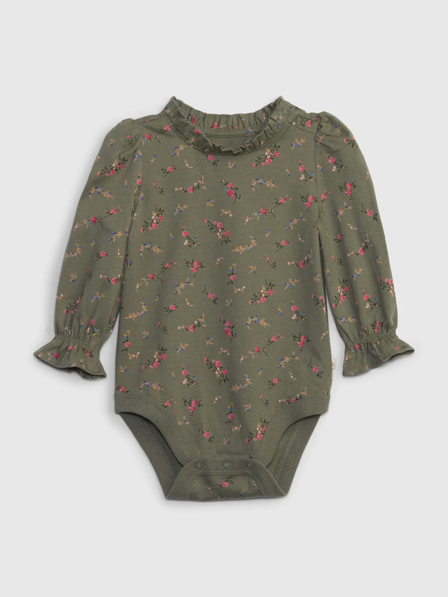 Gap Baby Organic Cotton Mix and Match Bodysuit green. 1