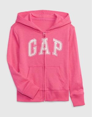 Gap Logo Fermuarlı Havlu Kumaş Sweatshirt