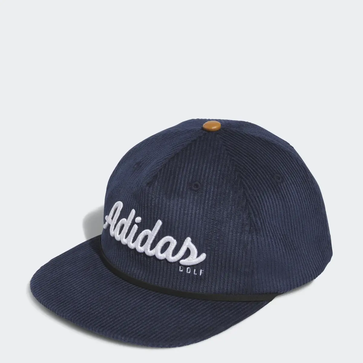 Adidas Corduroy Leather Five-Panel Rope Golf Hat. 1