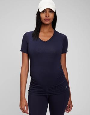 Maternity GapFit Breathe V-Neck T-Shirt blue