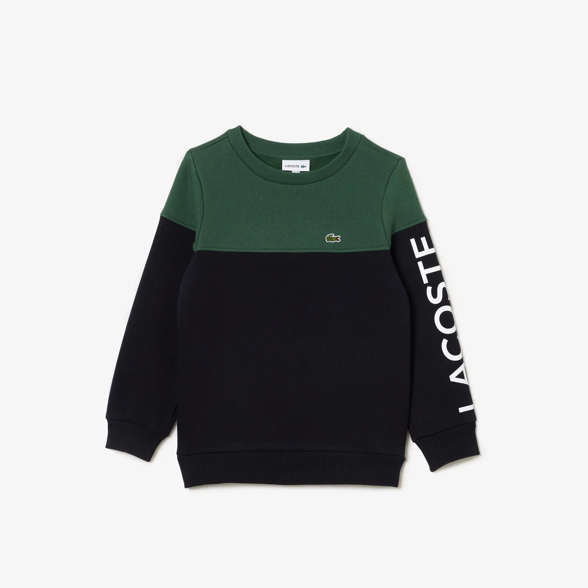 Lacoste Kids’ Colourblock Sweatshirt in Organic Cotton Fleece. 2